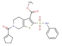 methyl 2-(anilinosulfonyl)-6-(1-cyclopenten-1-ylcarbonyl)-4,5,6,7-tetrahydrothieno[2,3-c]pyridine-3-carboxylate