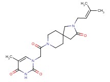 5-methyl-1-{2-[2-(3-methylbut-2-en-1-yl)-3-oxo-2,8-diazaspiro[4.5]dec-8-yl]-2-oxoethyl}pyrimidine-2,4(1H,3H)-dione