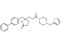 5-(4-biphenylylmethyl)-5-{3-oxo-3-[4-(2-thienylmethyl)-1-piperazinyl]propyl}-2-pyrrolidinone