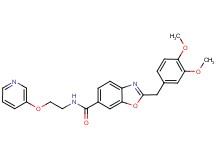 2-(3,4-dimethoxybenzyl)-N-[2-(3-pyridinyloxy)ethyl]-1,3-benzoxazole-6-carboxamide