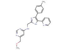6-(methoxymethyl)-N-{[4-(4-methylphenyl)-5-pyridin-2-yl-1H-imidazol-2-yl]methyl}pyrimidin-4-amine