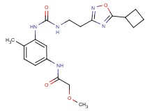 N-{3-[({[2-(5-cyclobutyl-1,2,4-oxadiazol-3-yl)ethyl]amino}carbonyl)amino]-4-methylphenyl}-2-methoxyacetamide