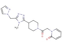1-(2-{4-[4-methyl-5-(1H-pyrazol-1-ylmethyl)-4H-1,2,4-triazol-3-yl]piperidin-1-yl}-2-oxoethyl)pyridin-2(1H)-one
