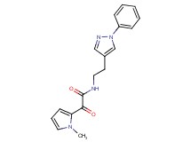 2-(1-methyl-1H-pyrrol-2-yl)-2-oxo-N-[2-(1-phenyl-1H-pyrazol-4-yl)ethyl]acetamide