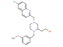 2-[4-[(6-chloro-2-quinolinyl)methyl]-1-(3-methoxybenzyl)-2-piperazinyl]ethanol