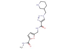 N-({5-[(methylamino)carbonyl]-2-furyl}methyl)-1-(piperidin-3-ylmethyl)-1H-1,2,3-triazole-4-carboxamide