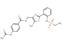 4-(acetylamino)-N-[(2-{2-[(ethylsulfonyl)amino]phenyl}-5-methyl-1,3-oxazol-4-yl)methyl]benzamide