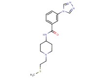 N-{1-[2-(methylthio)ethyl]piperidin-4-yl}-3-(4H-1,2,4-triazol-4-yl)benzamide