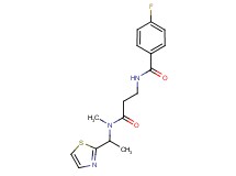4-fluoro-N-(3-{methyl[1-(1,3-thiazol-2-yl)ethyl]amino}-3-oxopropyl)benzamide