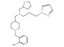 N-{[1-(2-methylbenzyl)-4-piperidinyl]methyl}-3-(1H-pyrazol-1-yl)-N-(tetrahydro-2-furanylmethyl)-1-propanamine