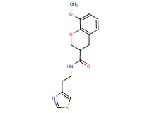 8-methoxy-N-[2-(1,3-thiazol-4-yl)ethyl]-3-chromanecarboxamide
