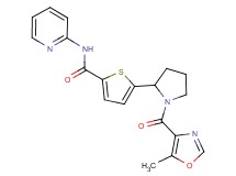 5-{1-[(5-methyl-1,3-oxazol-4-yl)carbonyl]-2-pyrrolidinyl}-N-2-pyridinyl-2-thiophenecarboxamide