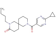 2-butyl-8-[(2-cyclopropyl-5-pyrimidinyl)carbonyl]-2,8-diazaspiro[5.5]undecan-3-one