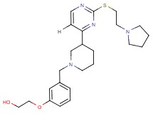 2-(3-{[3-(2-{[2-(1-pyrrolidinyl)ethyl]thio}-4-pyrimidinyl)-1-piperidinyl]methyl}phenoxy)ethanol