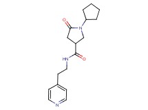1-cyclopentyl-5-oxo-N-[2-(4-pyridinyl)ethyl]-3-pyrrolidinecarboxamide