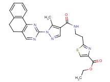 ethyl 2-[2-({[1-(5,6-dihydrobenzo[h]quinazolin-2-yl)-5-methyl-1H-pyrazol-4-yl]carbonyl}amino)ethyl]-1,3-thiazole-4-carboxylate