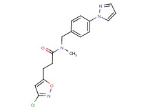 3-(3-chloro-5-isoxazolyl)-N-methyl-N-[4-(1H-pyrazol-1-yl)benzyl]propanamide