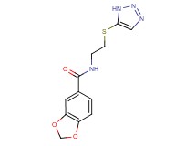 N-[2-(1H-1,2,3-triazol-5-ylthio)ethyl]-1,3-benzodioxole-5-carboxamide