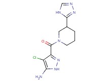 4-chloro-3-{[3-(4H-1,2,4-triazol-3-yl)piperidin-1-yl]carbonyl}-1H-pyrazol-5-amine