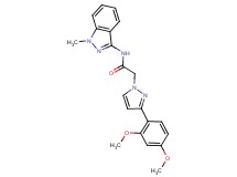 2-[3-(2,4-dimethoxyphenyl)-1H-pyrazol-1-yl]-N-(1-methyl-1H-indazol-3-yl)acetamide