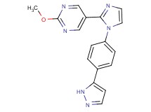 2-methoxy-5-{1-[4-(1H-pyrazol-5-yl)phenyl]-1H-imidazol-2-yl}pyrimidine