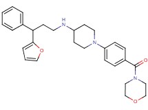 N-[3-(2-furyl)-3-phenylpropyl]-1-[4-(4-morpholinylcarbonyl)phenyl]-4-piperidinamine