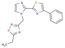 5-ethyl-3-{[2-(4-phenyl-1,3-thiazol-2-yl)-1H-imidazol-1-yl]methyl}-1,2,4-oxadiazole
