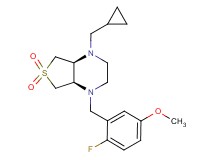(4aR*,7aS*)-1-(cyclopropylmethyl)-4-(2-fluoro-5-methoxybenzyl)octahydrothieno[3,4-b]pyrazine 6,6-dioxide