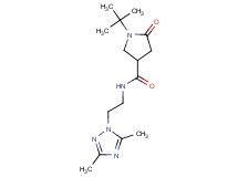 1-tert-butyl-N-[2-(3,5-dimethyl-1H-1,2,4-triazol-1-yl)ethyl]-5-oxo-3-pyrrolidinecarboxamide