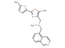 (5-isoquinolinylmethyl)methyl{[5-methyl-2-(5-methyl-2-thienyl)-1,3-oxazol-4-yl]methyl}amine