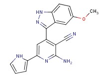 2-amino-4-(5-methoxy-1H-indazol-3-yl)-6-(1H-pyrrol-2-yl)nicotinonitrile