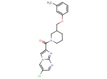 6-chloro-2-({3-[(3-methylphenoxy)methyl]-1-piperidinyl}carbonyl)imidazo[1,2-a]pyrimidine