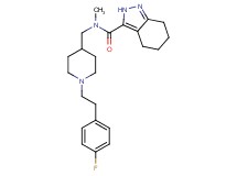 N-({1-[2-(4-fluorophenyl)ethyl]-4-piperidinyl}methyl)-N-methyl-4,5,6,7-tetrahydro-2H-indazole-3-carboxamide