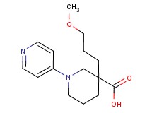 3-(3-methoxypropyl)-1-(4-pyridinyl)-3-piperidinecarboxylic acid