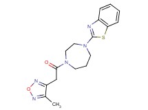 2-{4-[(4-methyl-1,2,5-oxadiazol-3-yl)acetyl]-1,4-diazepan-1-yl}-1,3-benzothiazole