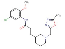 N-(5-chloro-2-methoxyphenyl)-3-{1-[(5-methyl-1,3,4-oxadiazol-2-yl)methyl]piperidin-3-yl}propanamide