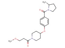 1-(3-methoxypropanoyl)-4-{4-[(2-methylpyrrolidin-1-yl)carbonyl]phenoxy}piperidine
