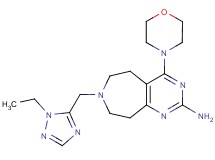 7-[(1-ethyl-1H-1,2,4-triazol-5-yl)methyl]-4-morpholin-4-yl-6,7,8,9-tetrahydro-5H-pyrimido[4,5-d]azepin-2-amine