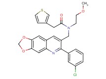 N-{[6-(3-chlorophenyl)[1,3]dioxolo[4,5-g]quinolin-7-yl]methyl}-N-(2-methoxyethyl)-2-(3-thienyl)acetamide