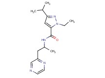 1-ethyl-3-isopropyl-N-(1-methyl-2-pyrazin-2-ylethyl)-1H-pyrazole-5-carboxamide