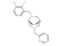 (1S*,5R*)-6-(3-chloro-2-fluorobenzyl)-3-(2-pyridinylmethyl)-3,6-diazabicyclo[3.2.2]nonane