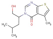 3-[1-(hydroxymethyl)-3-methylbutyl]-5-methylthieno[2,3-d]pyrimidin-4(3H)-one