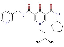 N-cyclopentyl-1-(3-methylbutyl)-4-oxo-N'-(3-pyridinylmethyl)-1,4-dihydro-3,5-pyridinedicarboxamide