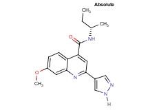7-methoxy-N-[(1S)-1-methylpropyl]-2-(1H-pyrazol-4-yl)quinoline-4-carboxamide
