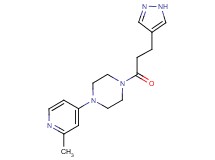 1-(2-methyl-4-pyridinyl)-4-[3-(1H-pyrazol-4-yl)propanoyl]piperazine trifluoroacetate