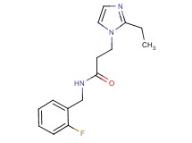 3-(2-ethyl-1H-imidazol-1-yl)-N-(2-fluorobenzyl)propanamide trifluoroacetate