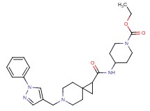 ethyl 4-[({6-[(1-phenyl-1H-pyrazol-4-yl)methyl]-6-azaspiro[2.5]oct-1-yl}carbonyl)amino]-1-piperidinecarboxylate