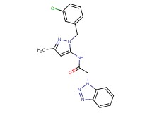 2-(1H-1,2,3-benzotriazol-1-yl)-N-[1-(3-chlorobenzyl)-3-methyl-1H-pyrazol-5-yl]acetamide