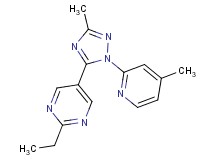 2-ethyl-5-[3-methyl-1-(4-methylpyridin-2-yl)-1H-1,2,4-triazol-5-yl]pyrimidine
