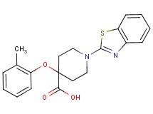 1-(1,3-benzothiazol-2-yl)-4-(2-methylphenoxy)piperidine-4-carboxylic acid
